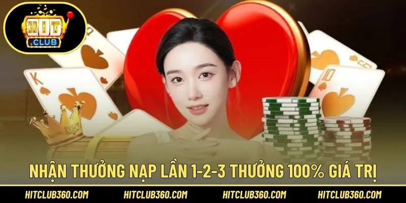 Hướng dẫn nhận thưởng nạp lần 1-2-3 thưởng 100% giá trị